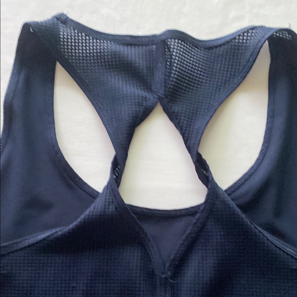 American Eagle Outfitters Blue Cut Out Racerback Tank Top - Picture 3 of 5